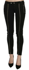 Chic Black Low Waist Slim Fit Skinny Jeans