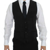 Dolce & Gabbana Elegant Black Wool Dress Vest