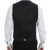 Dolce & Gabbana Elegant Silk-Wool Black Dress Vest