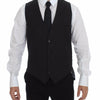 Dolce & Gabbana Sleek Gray Wool Dress Vest