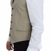 Dolce & Gabbana Elegant Beige Cotton Dress Vest