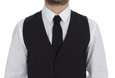 Dolce & Gabbana Classic Gray Wool Blend Dress Vest