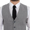 Dolce & Gabbana Elegant Gray Cotton Stretch Dress Vest