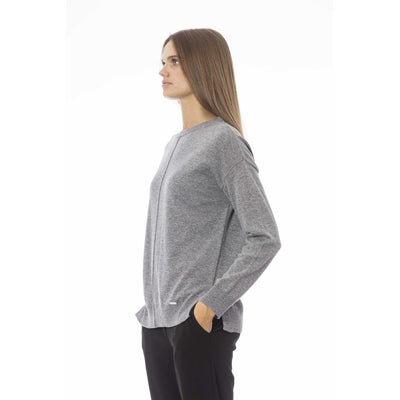 Baldinini Trend Gray Wool Women Sweater