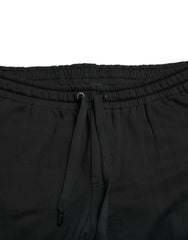 Elegant Black Cotton Jogger Pants