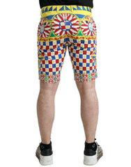 Multicolor Print Bermuda Shorts