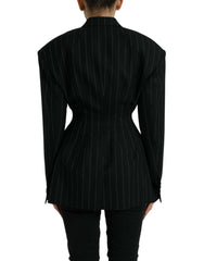 Dolce & Gabbana Elegant Striped Virgin Wool Blazer