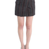 Costume National Chic Wool Blend Mini Skirt in Gray