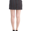 Costume National Chic Wool Blend Mini Skirt in Gray