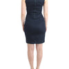 Costume National Chic Blue V-Neck Knee-Length Dress