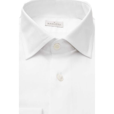 Bagutta White Cotton Men's Shirt