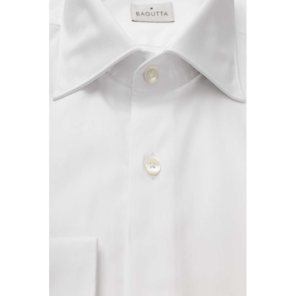 Bagutta White Cotton Men Shirt