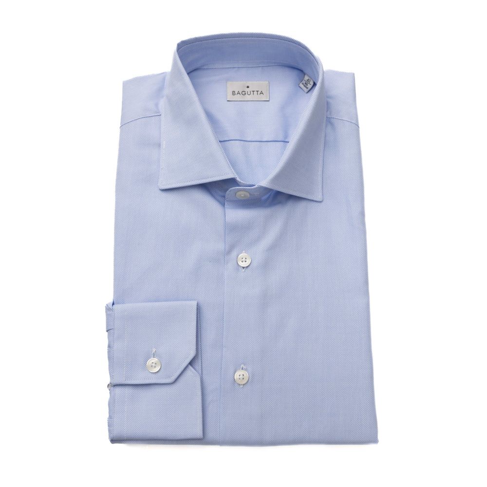 Light Blue Cotton Men Shirt