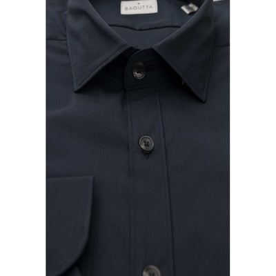 Bagutta Blue Cotton Men's Slim Shirt