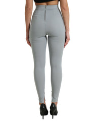 Elegant High Waist Leggings in Gray