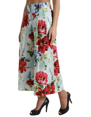 Floral High Waist Wide Leg Pants