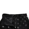 Dolce & Gabbana Chic High Waist Straight Pants with Logo Print