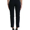 Dolce & Gabbana Elegant Mid Waist Tapered Pants in Blue