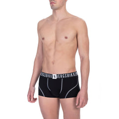 "Black Cotton Men's Trunk Underwear Pack"