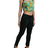 Dolce & Gabbana Elegant Floral Silk Blend Cropped Tank Top