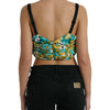 Dolce & Gabbana Elegant Floral Silk Blend Cropped Tank Top