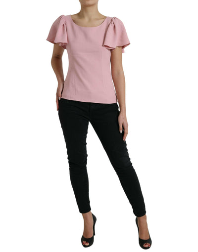 Dolce & Gabbana Chic Pink Bell Sleeve Top