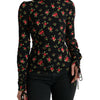 Dolce & Gabbana Elegant Floral Silk Blend Top