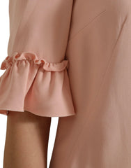 Elegant Light Pink A-Line Shift Mini Dress