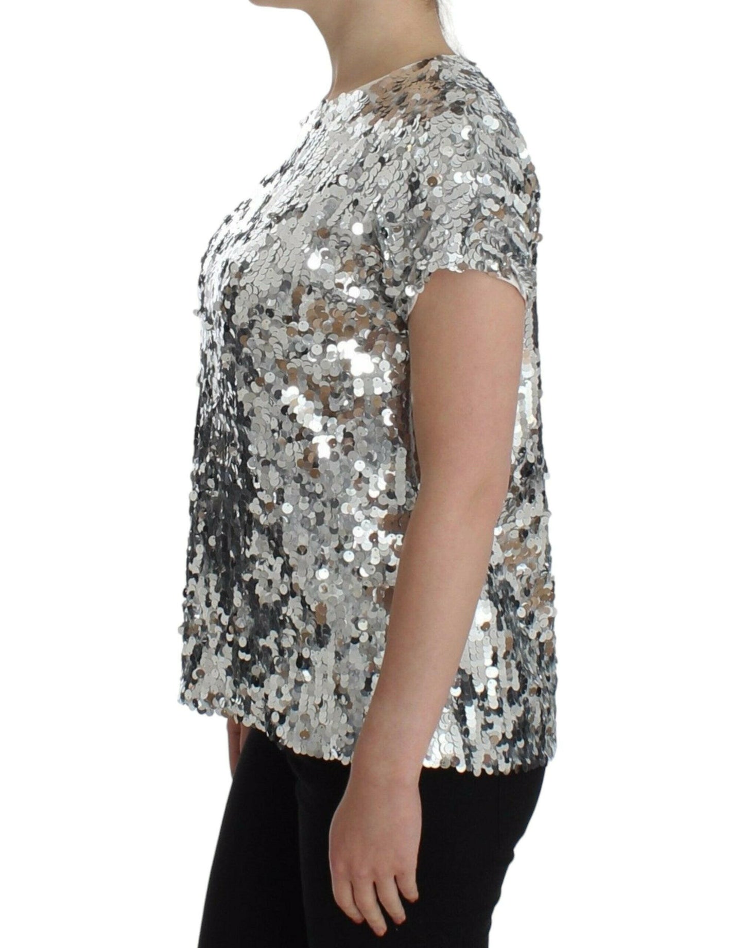 Dolce & Gabbana Enchanted Sicily Sequined Evening Blouse