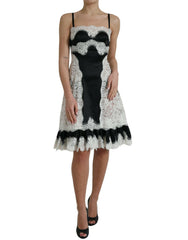 Elegant Silk Blend A-Line Lace Dress