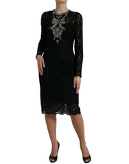 Elegant Crystal-Embellished Sheath Dress