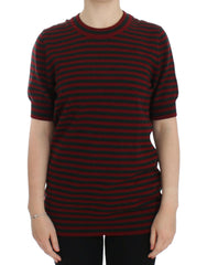 Dolce & Gabbana Elegant Striped Cashmere Crewneck Sweater