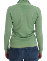 Ermanno Scervino Elegant Green Striped Wool Blend Sweater