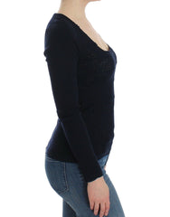 Ermanno Scervino Chic Blue Wool Blend Sweater