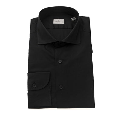 Bagutta Black Cotton Men Shirt