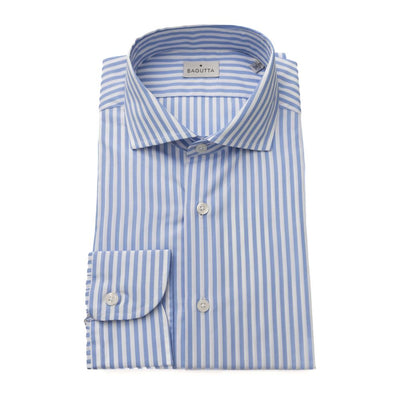 Bagutta Light Blue Cotton Men Shirt