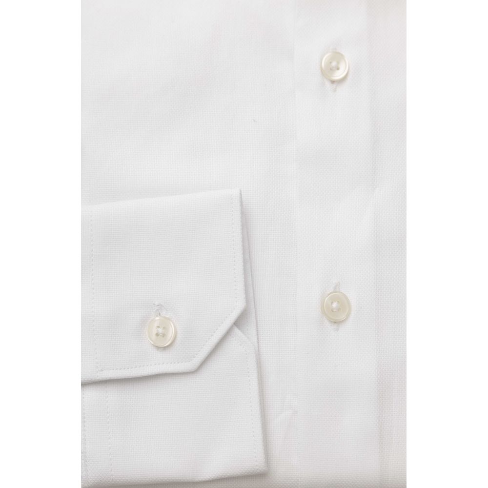 Bagutta White Cotton Men Shirt