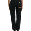 Dolce & Gabbana Elegant High-Waist Black Stretch Jeans