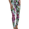 Dolce & Gabbana Elegant Floral High-Rise Leggings Pants