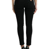 Dolce & Gabbana Chic Black Mid-Waist Stretch Jeans