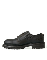 Dolce & Gabbana Elegant Mens Leather Derby Dress Shoes