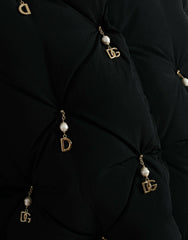 Dolce & Gabbana Elegant Quilted Jacket with Pearl Embellishment