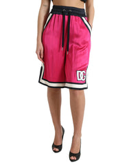 Chic Pink High Waist Jersey Shorts