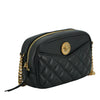 Versace Elegant Small Black Leather Crossbody Bag