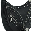 Versace Elegant Black Leather Hobo Shoulder Bag