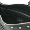 Versace Elegant Black Leather Hobo Shoulder Bag