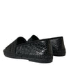 Dolce & Gabbana Exotic Black Leather Espadrilles