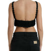 Dolce & Gabbana Elegant Black Crochet Corset Top