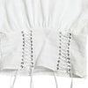 Dolce & Gabbana Elegant White Lace-Up Corset Cropped Top