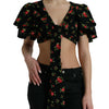 Dolce & Gabbana Floral Print Cropped Top Luxe Fashion